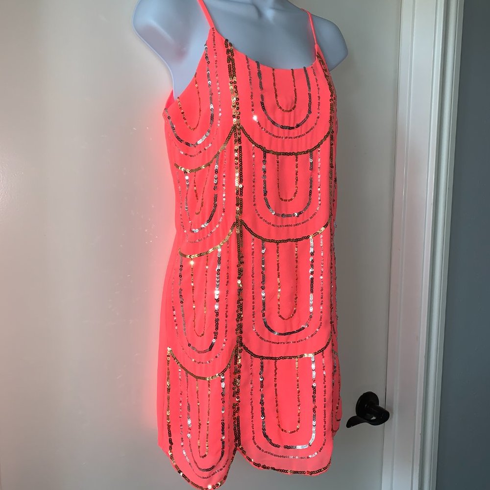 Hot Pink/Coral Minidress - by Mustard Seed, size Small